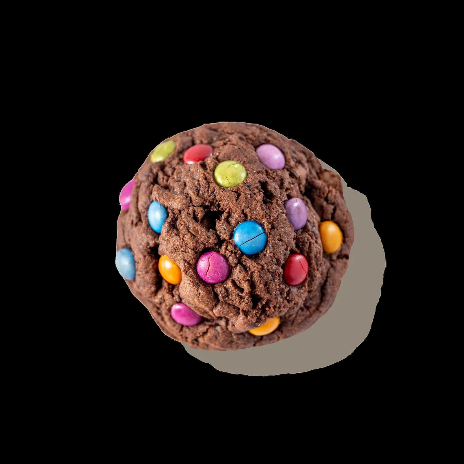 A Chocolate Gem cookie seen from above